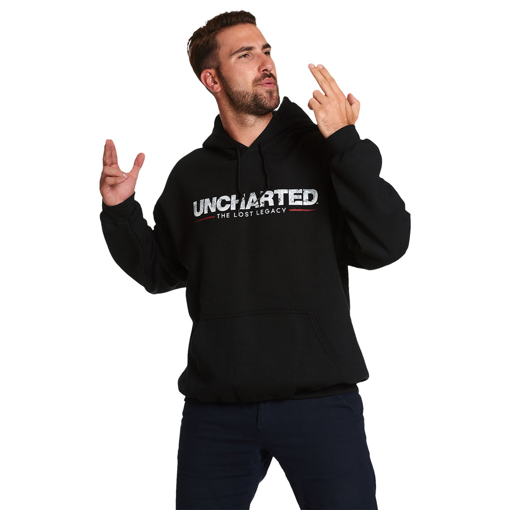 Image produit Uncharted - Sweat à capuche logo noir
