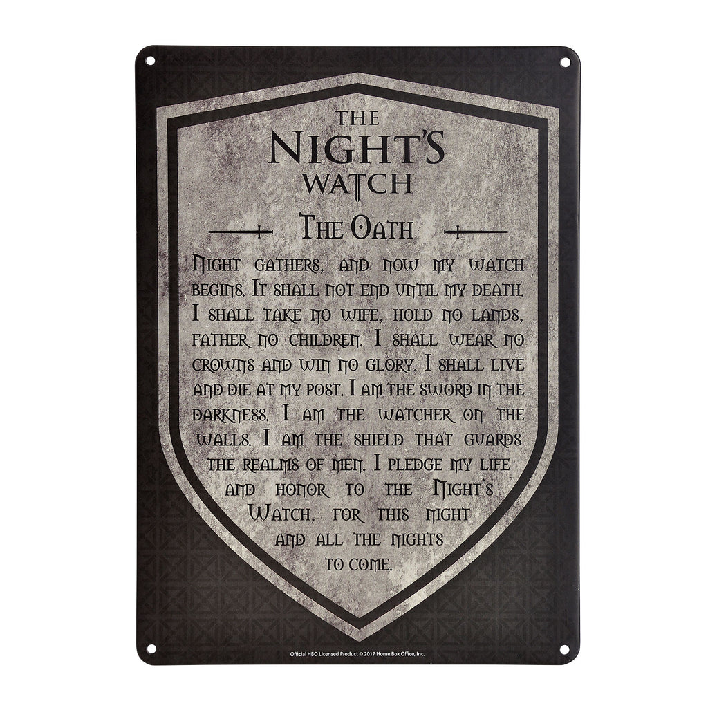 Productafbeelding Game of Thrones - Nachtwacht Eed Schild