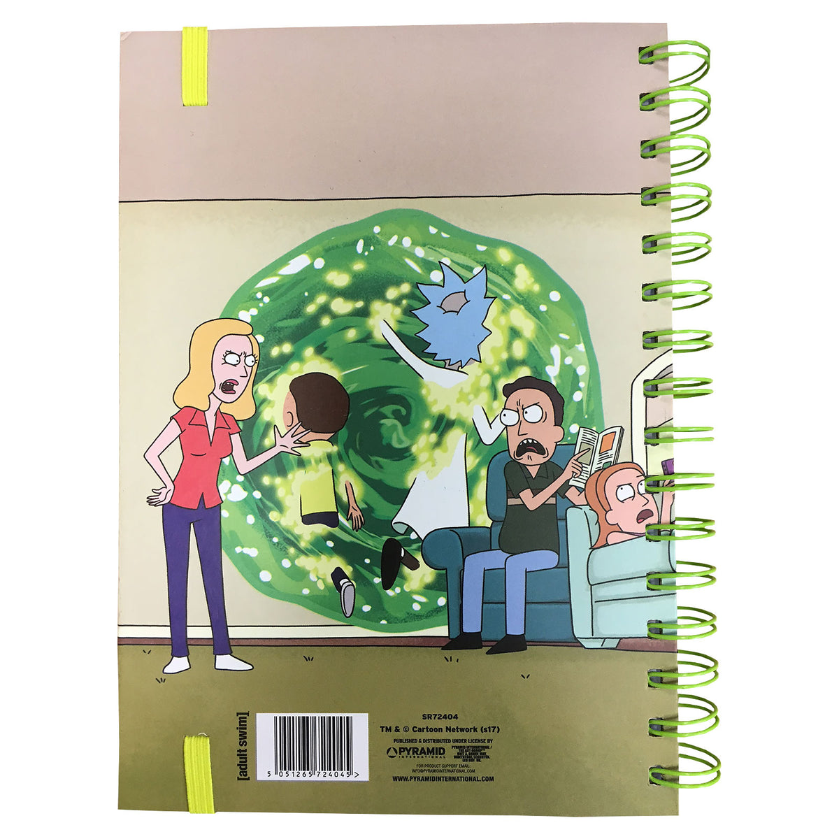 Productafbeelding Rick and Morty - Portal Notitieboek A5 neon