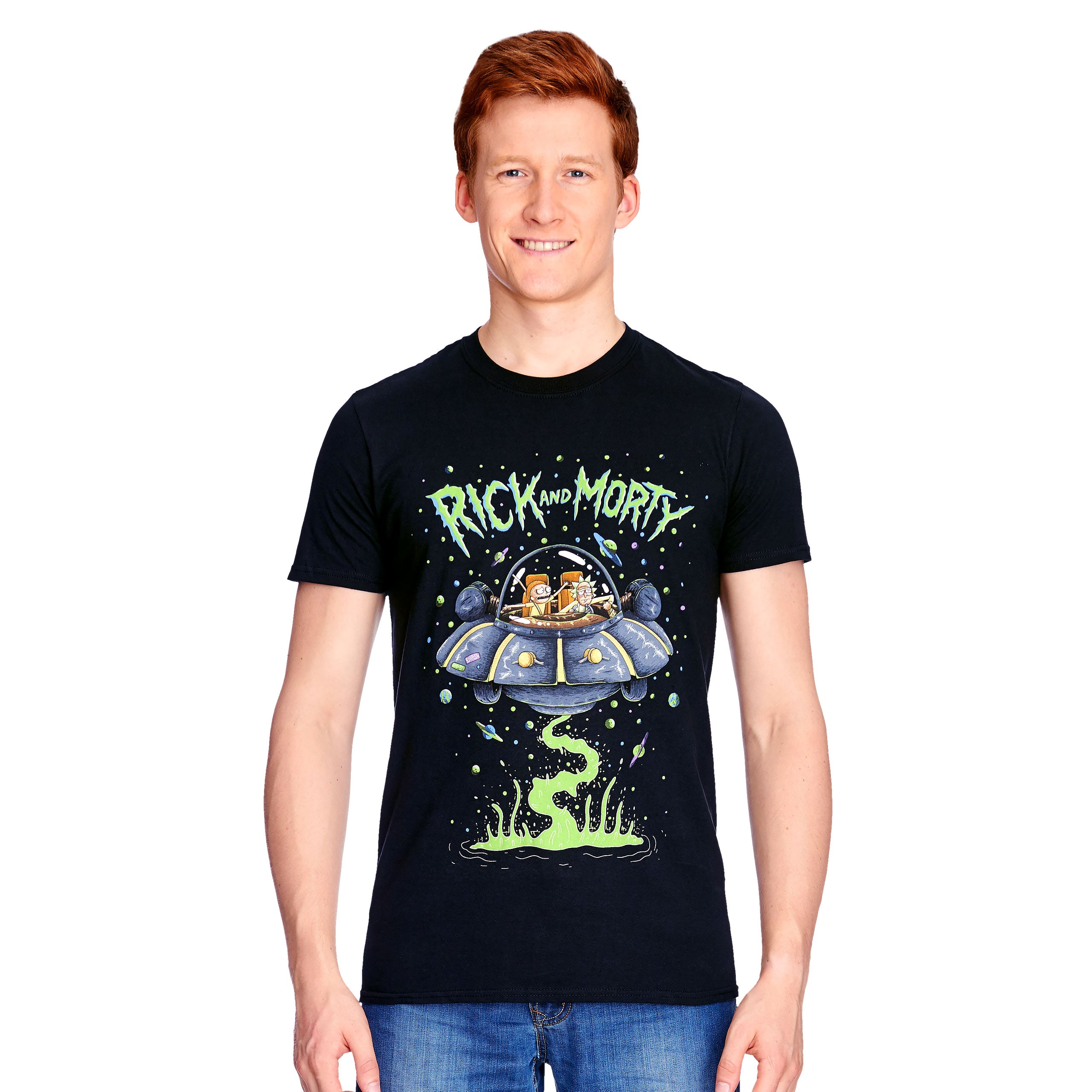Productafbeelding Rick en Morty - Space Cruiser T-shirt zwart