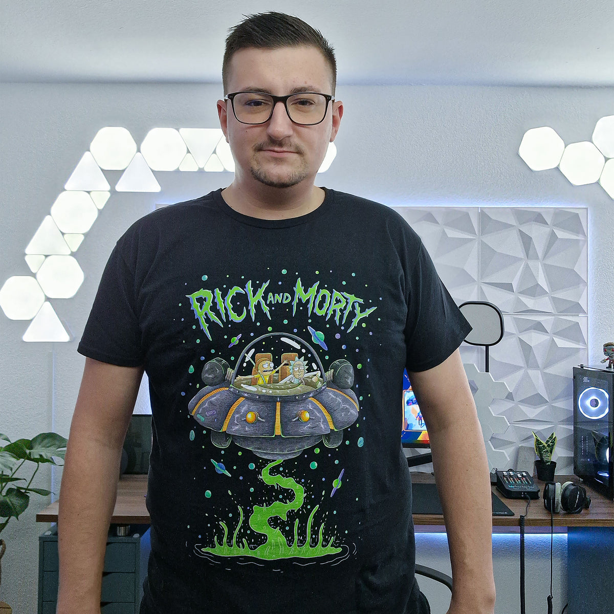 Productafbeelding Rick en Morty - Space Cruiser T-shirt zwart