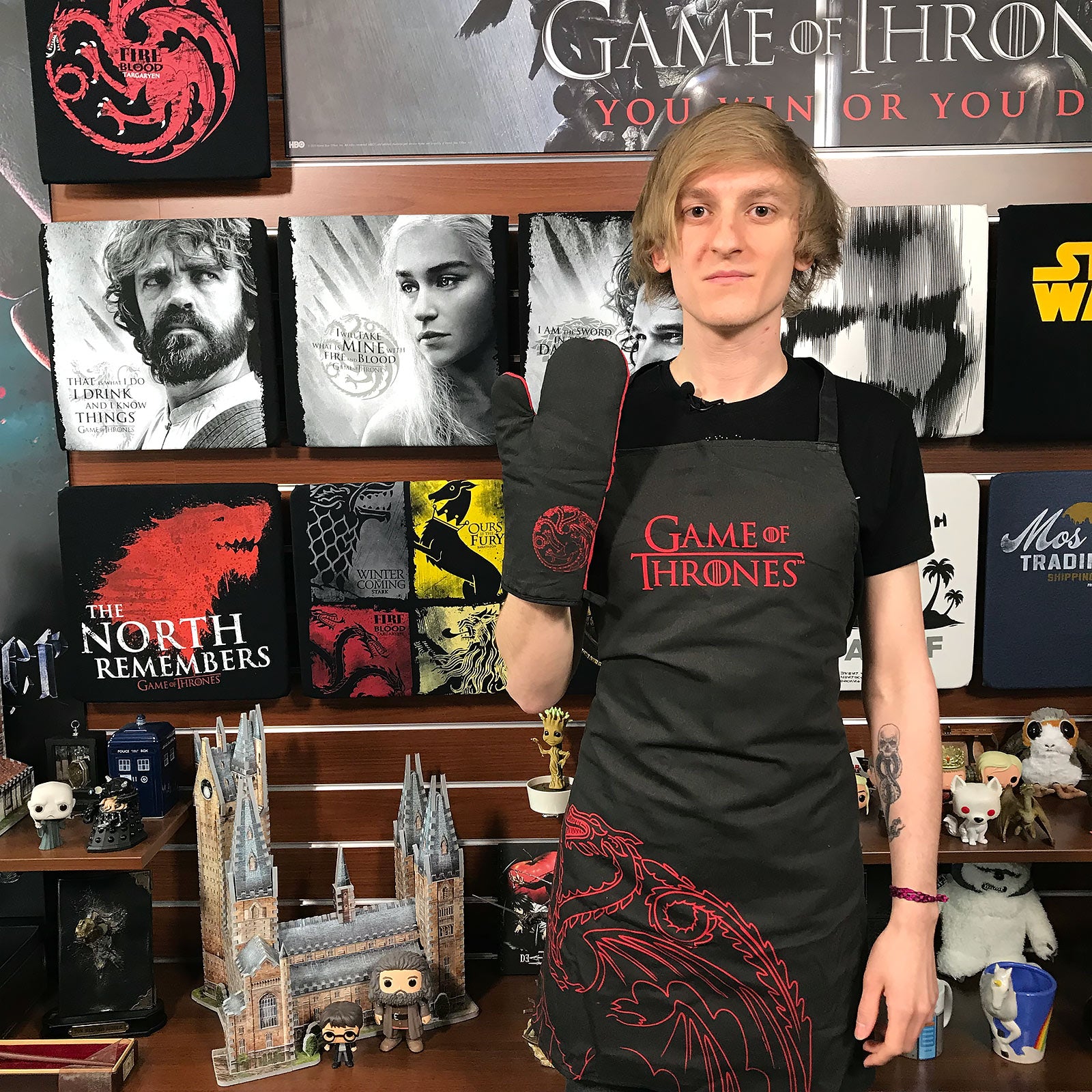 Image produit Game of Thrones - Tablier Targaryen avec gant de four