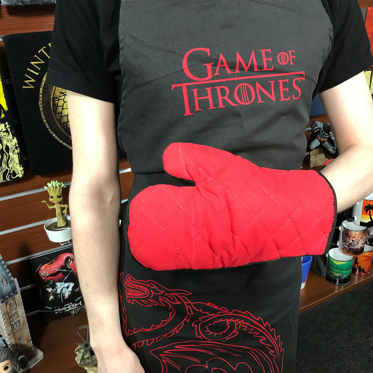 Image produit Game of Thrones - Tablier Targaryen avec gant de four
