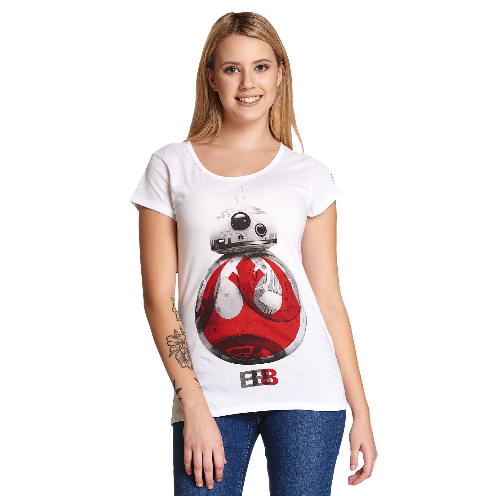 Productafbeelding Star Wars - Rebel BB-8 dames T-shirt wit