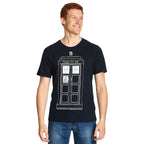 Image produit Doctor Who - T-shirt Tardis Outline bleu