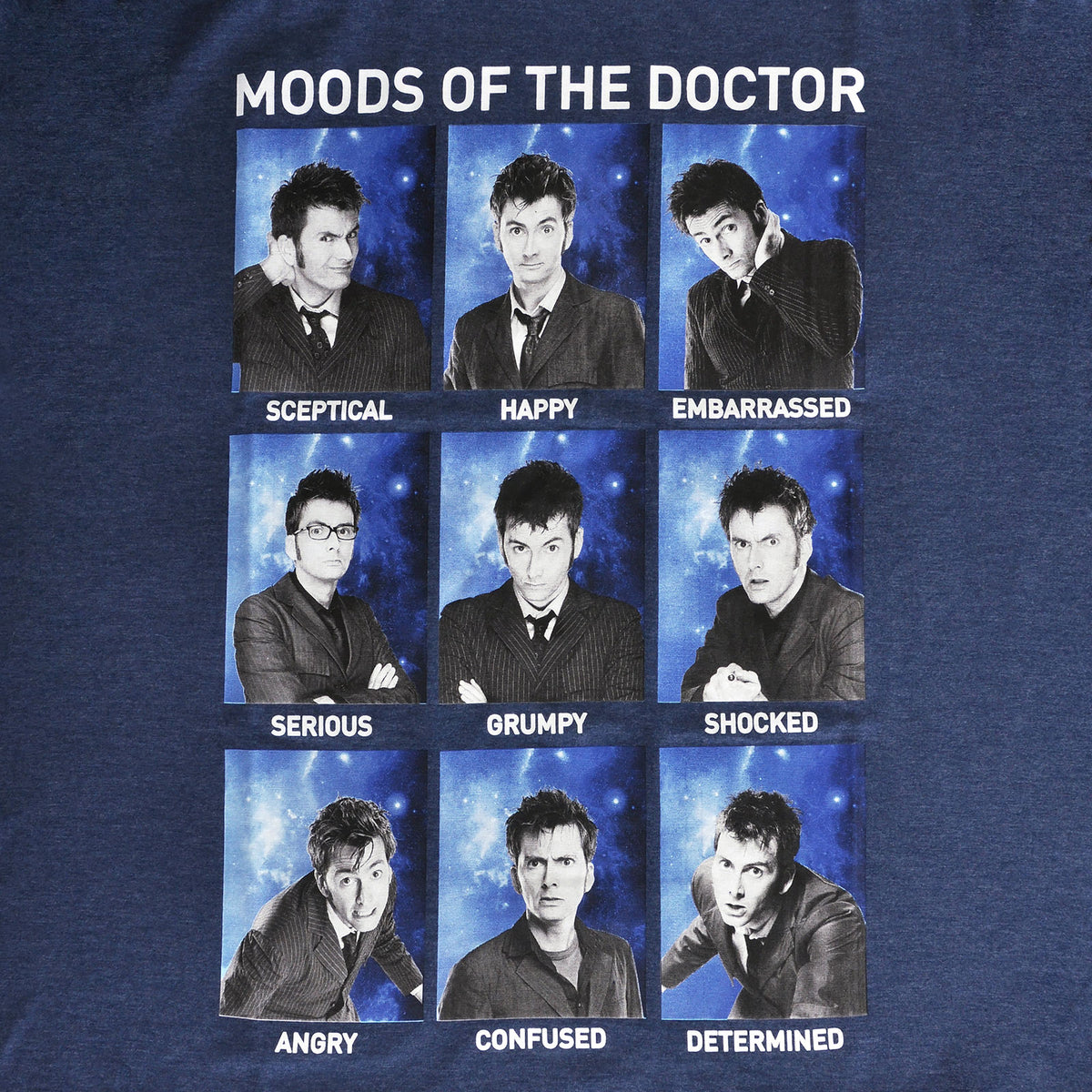 Image produit Doctor Who - Moods du Doctor T-Shirt bleu