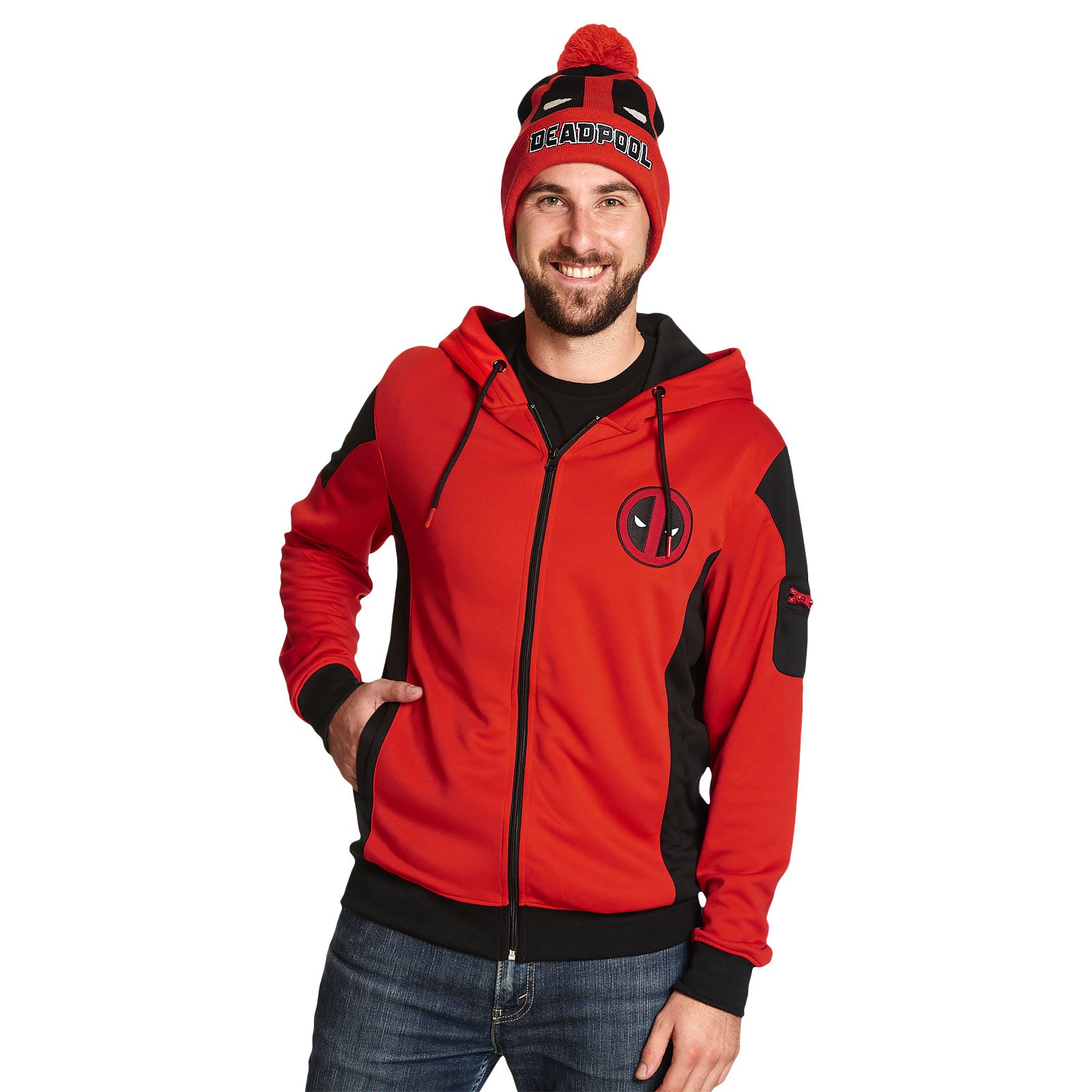 Produktbild Deadpool - Logo Kapuzenjacke rot