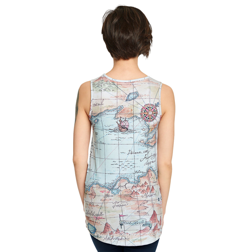 Productafbeelding One Piece - East Blue Map Tanktop Losse Pasvorm