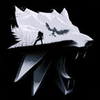 Productafbeelding Witcher - Wolf Silhouet T-shirt Zwart