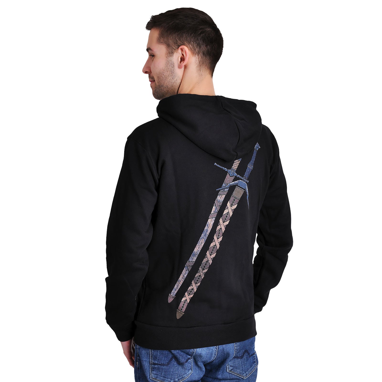 Image produit Witcher - Sweat à capuche en acier et argent noir