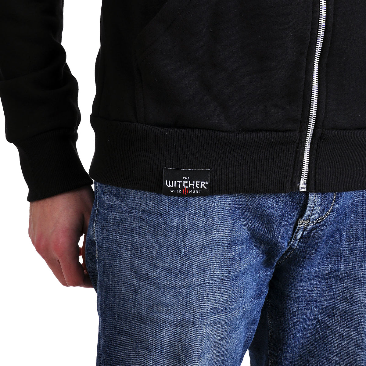 Image produit Witcher - Sweat à capuche en acier et argent noir