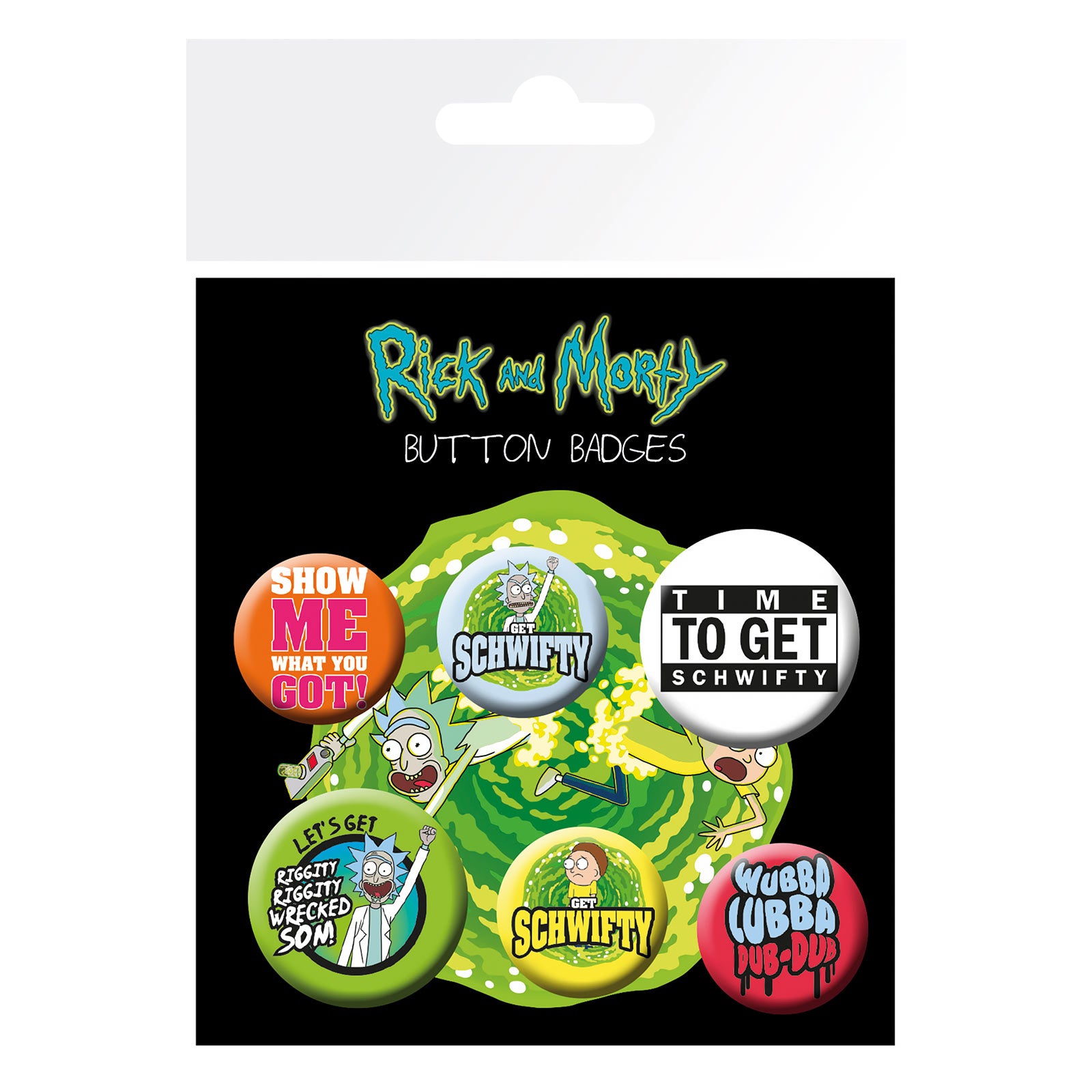 Productafbeelding Rick en Morty - 6 Button Set