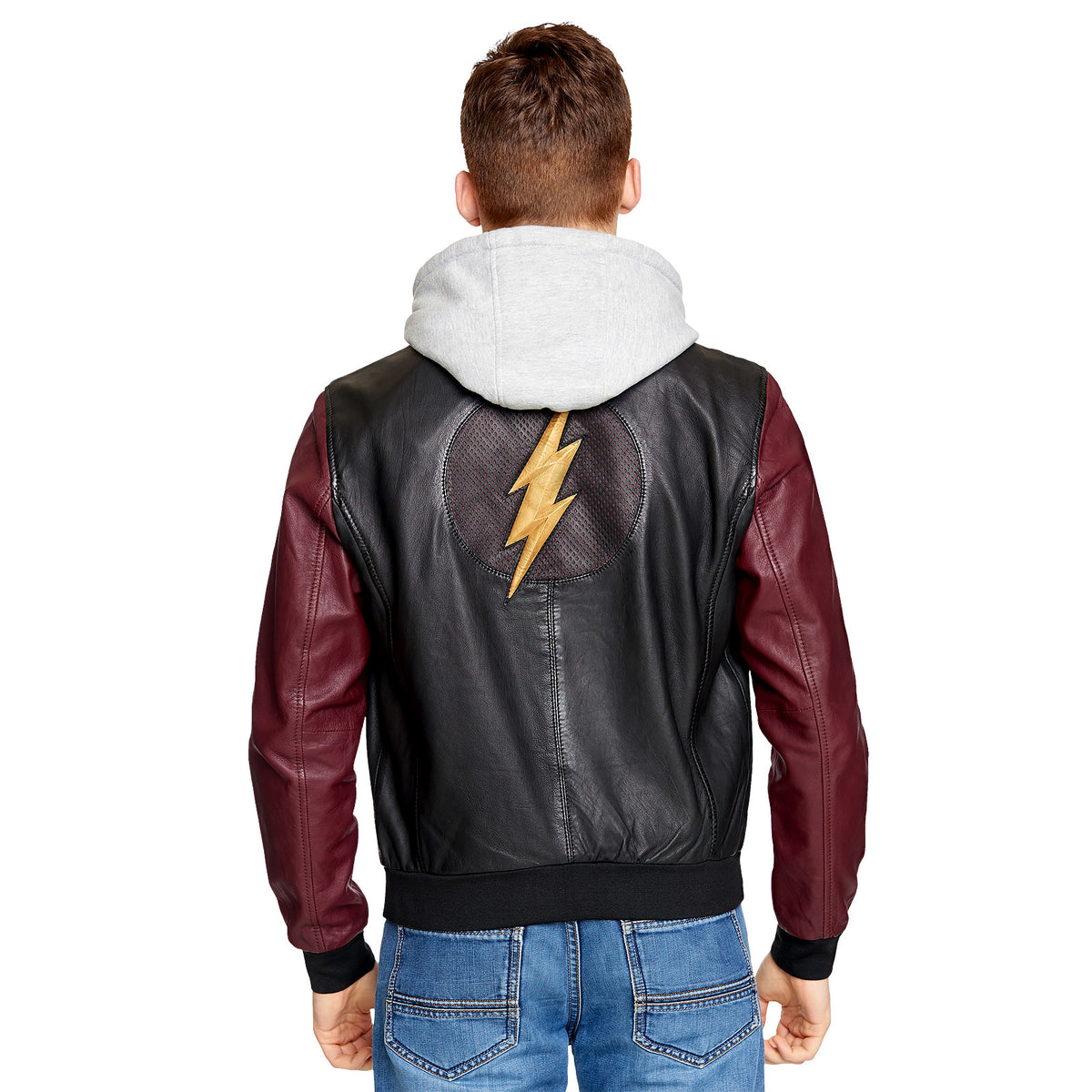 Image produit Flash - Veste en cuir avec logo et capuche