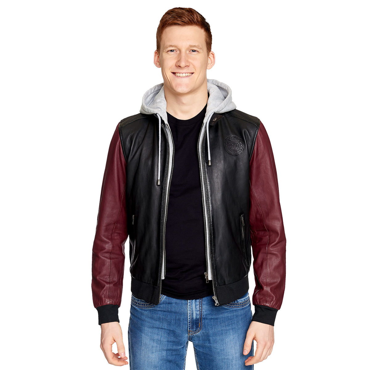 Image produit Flash - Veste en cuir avec logo et capuche