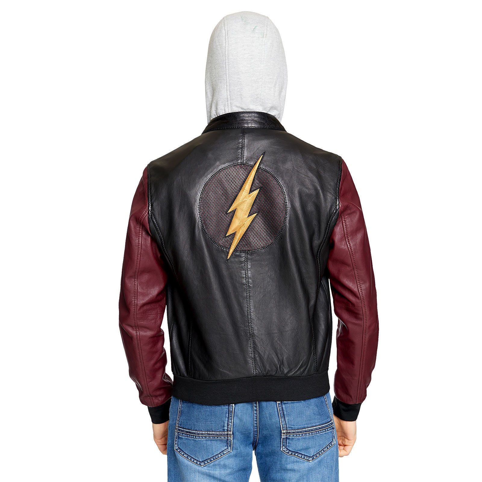 Image produit Flash - Veste en cuir avec logo et capuche