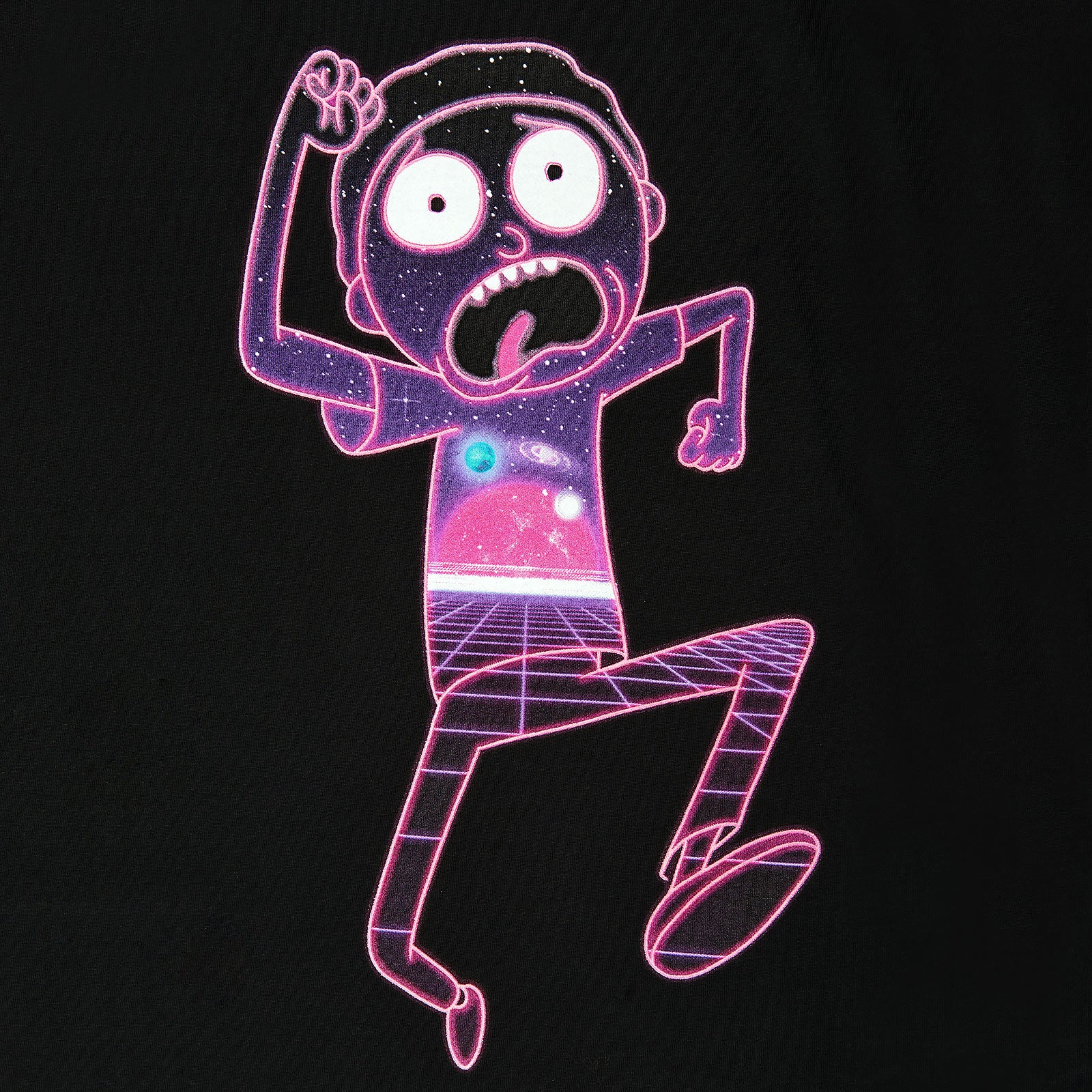 Productafbeelding Rick en Morty - Neon Morty Glow in the Dark T-shirt zwart