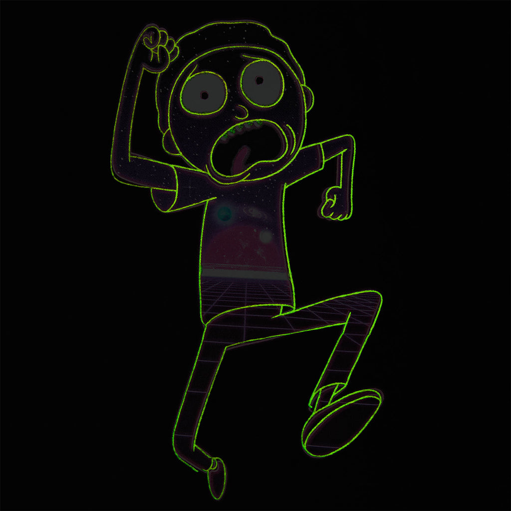 Productafbeelding Rick en Morty - Neon Morty Glow in the Dark T-shirt zwart