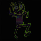 Productafbeelding Rick en Morty - Neon Morty Glow in the Dark T-shirt zwart