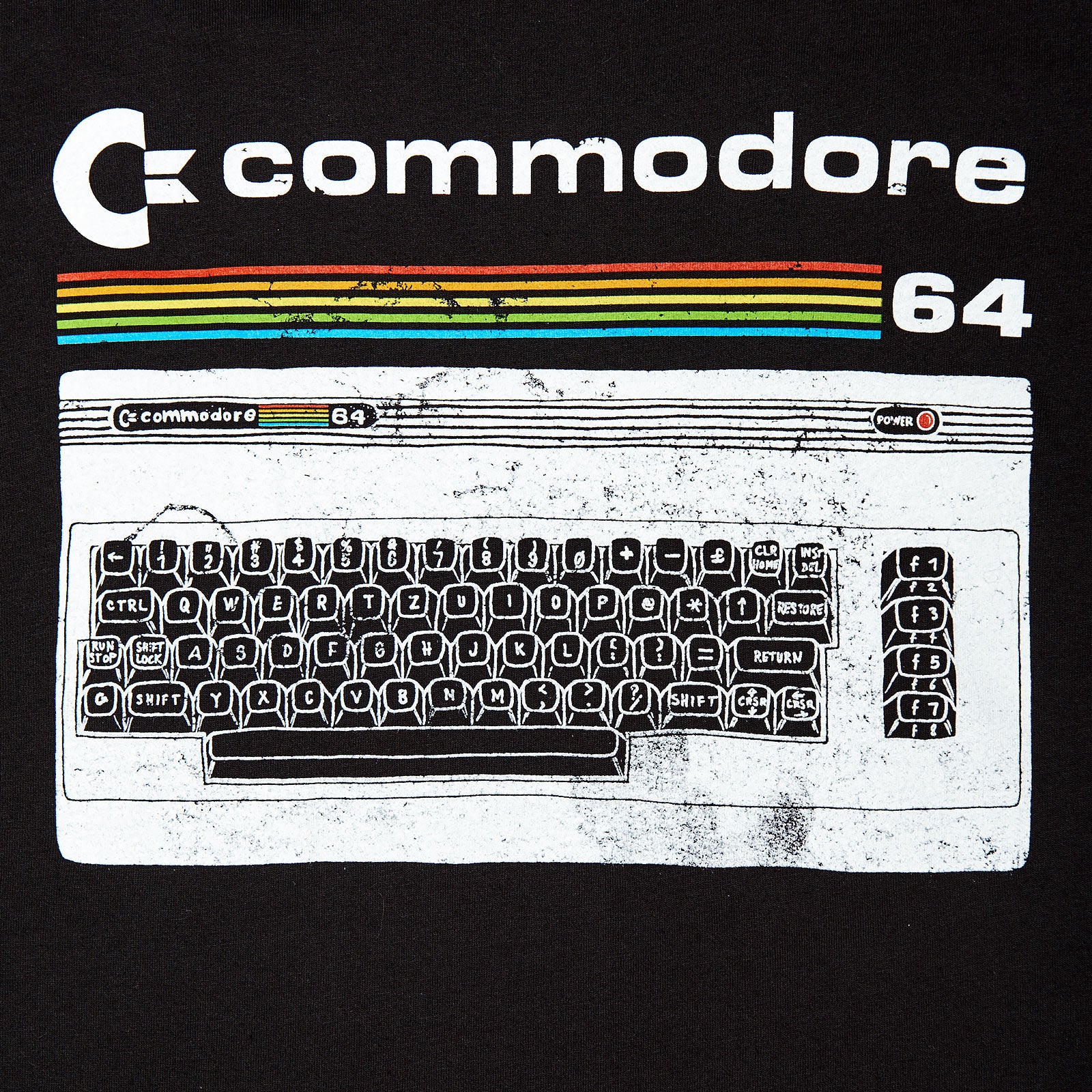 Productafbeelding Commodore 64 - Classic Keyboard T-Shirt Zwart