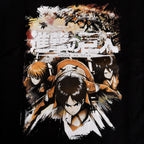 Productafbeelding Attack on Titan - Crew Fight T-shirt zwart