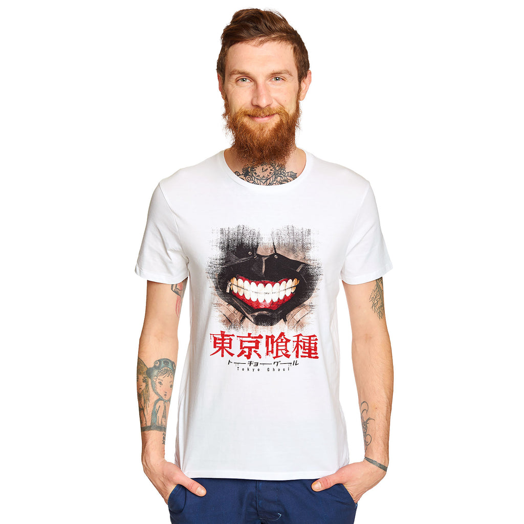 Productafbeelding Tokyo Ghoul - Kaneki Mask T-Shirt wit