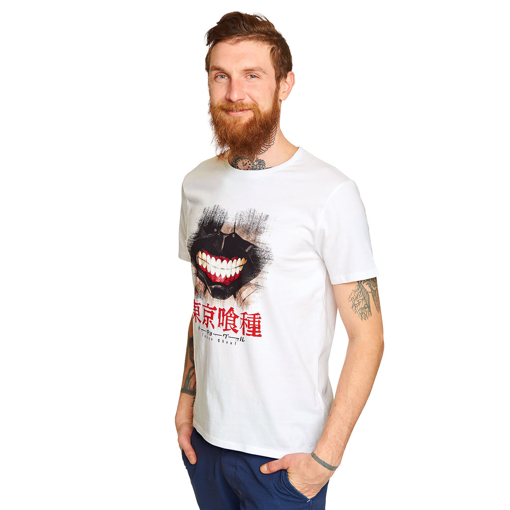 Productafbeelding Tokyo Ghoul - Kaneki Mask T-Shirt wit