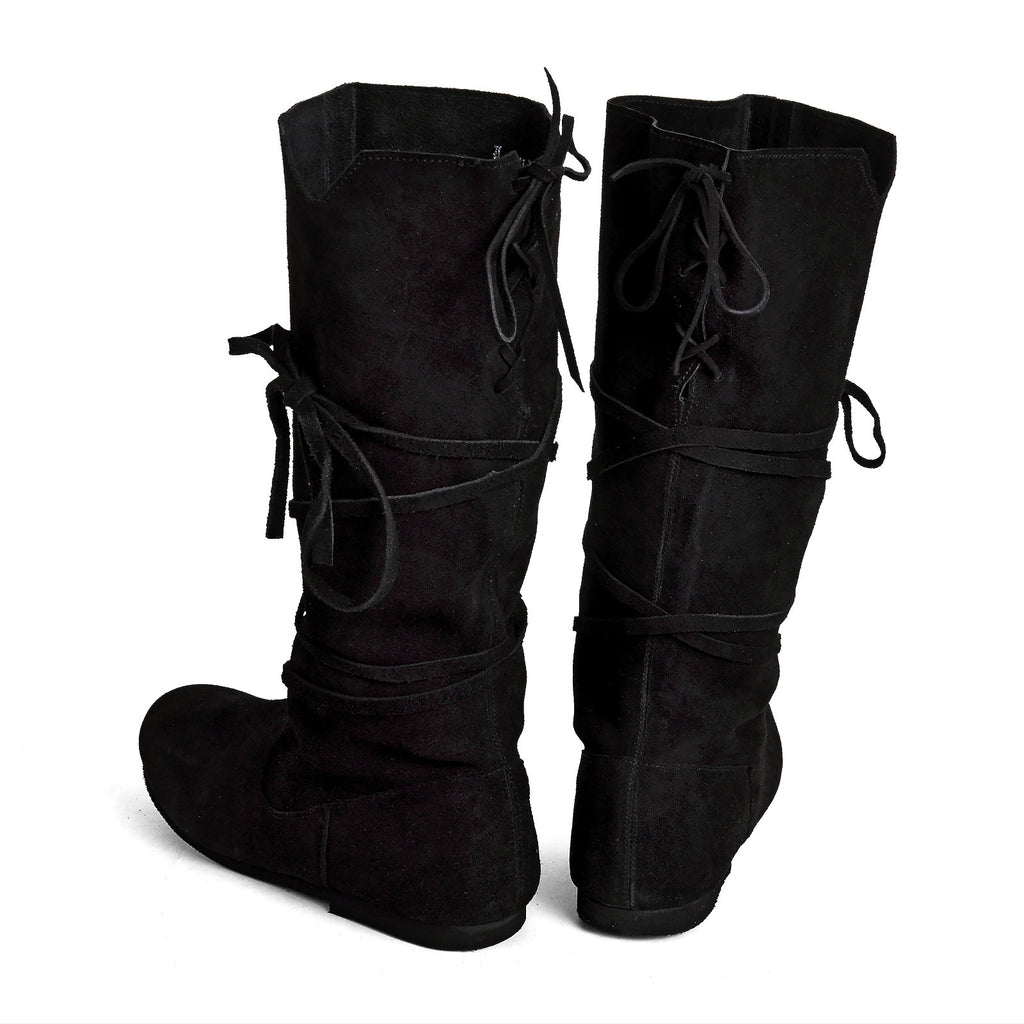 Image produit Bottes à lacets médiévales noires