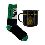 Produktbild Harry Potter - Slytherin Quidditch Socken und Emaille Tasse