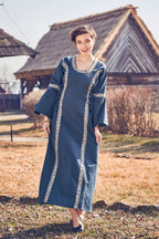 Produktbild Mittelalter Kleid Reinhild blau