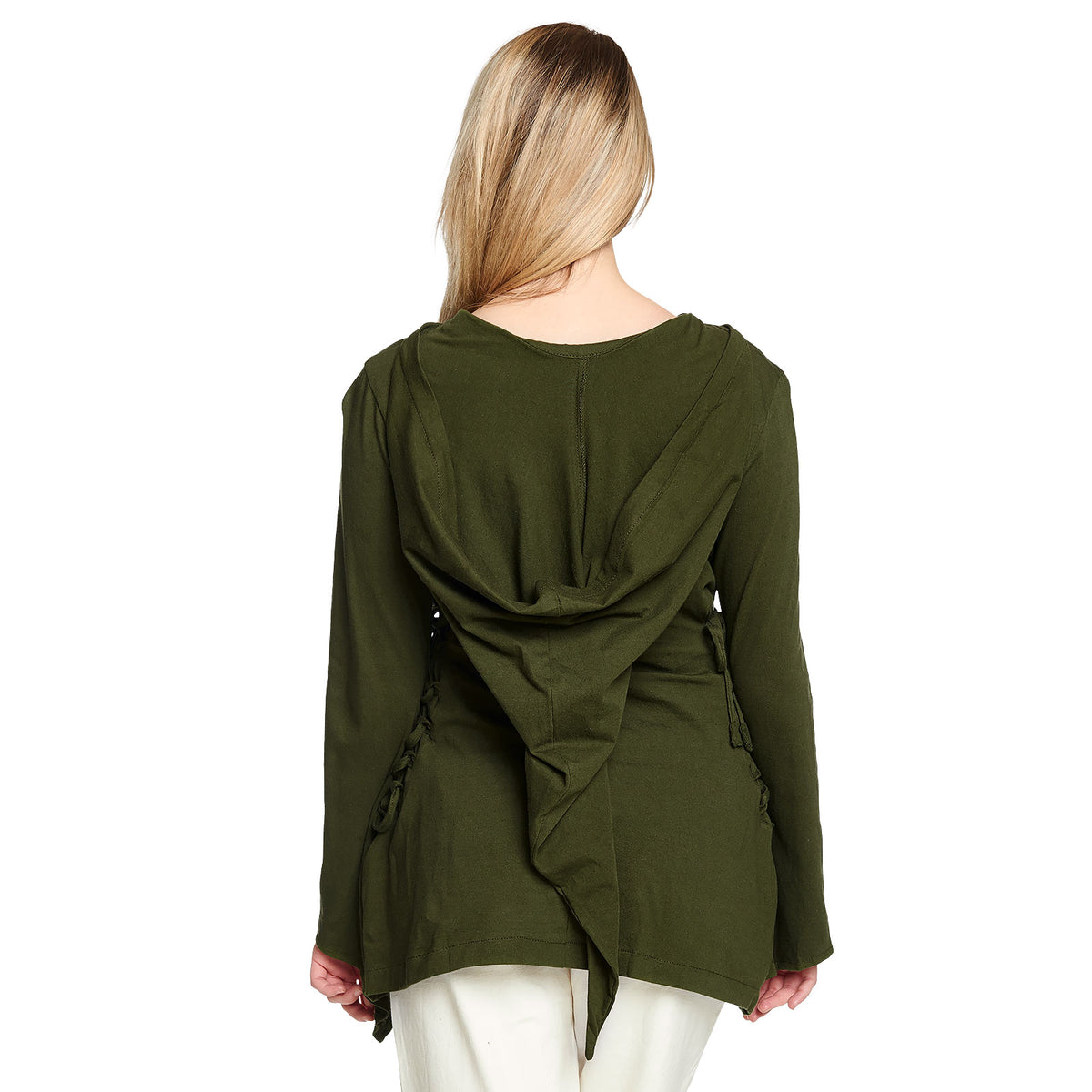 Productafbeelding Middeleeuwse Blouse Lea met Capuchon Groen