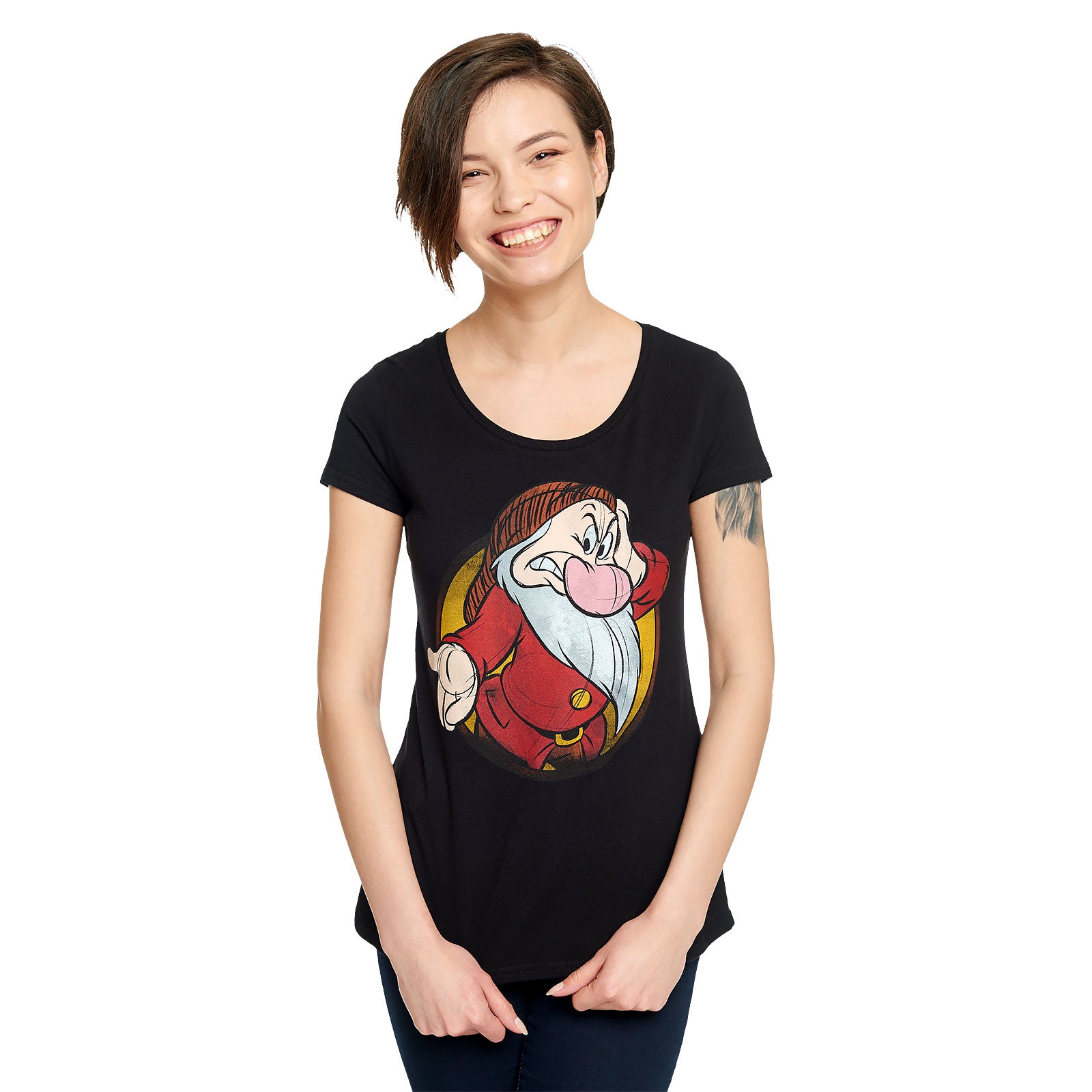 Productafbeelding Sneeuwwitje - Mopperpot T-Shirt Dames Zwart