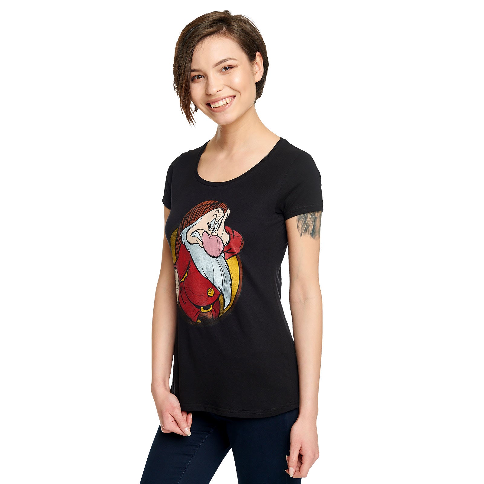 Productafbeelding Sneeuwwitje - Mopperpot T-Shirt Dames Zwart