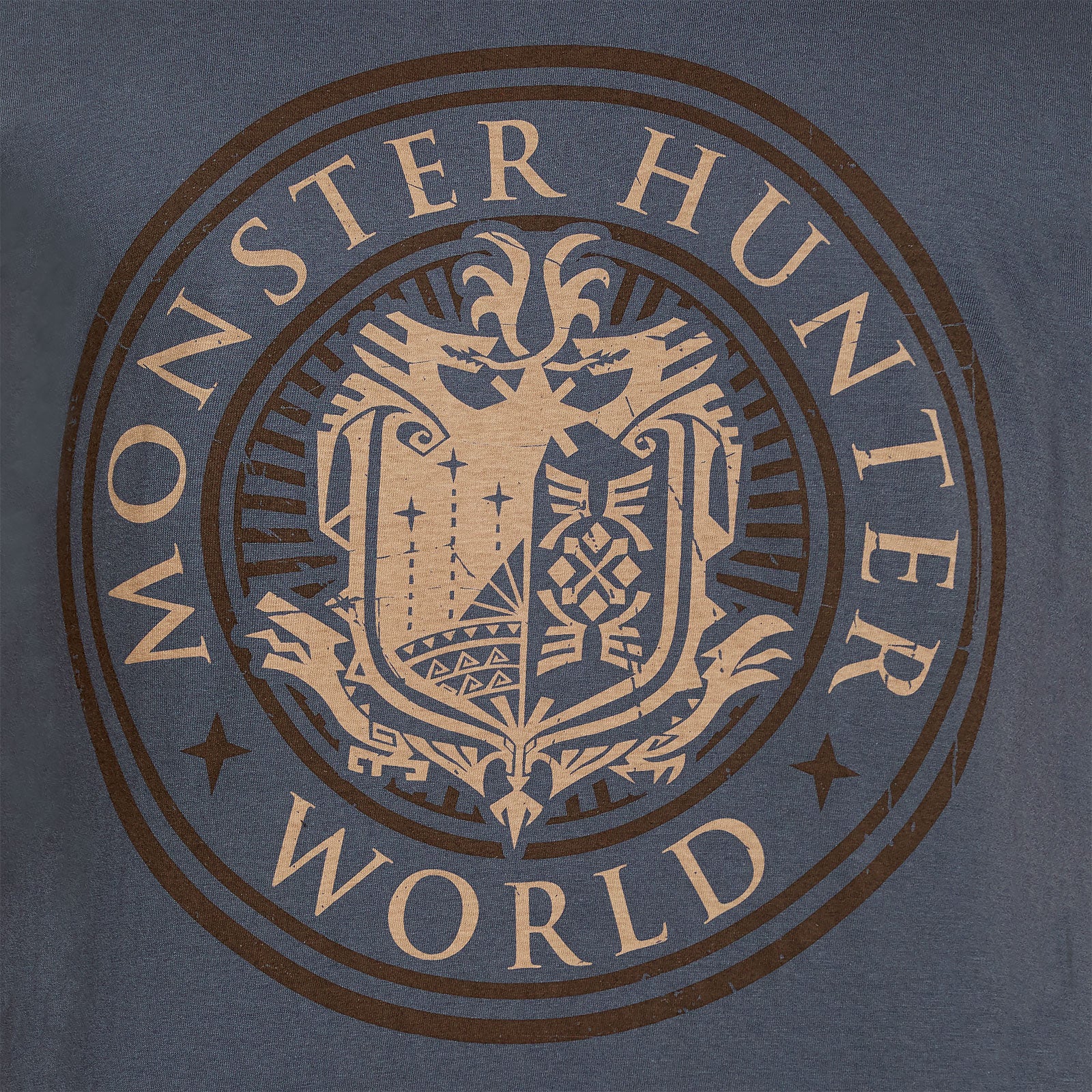 Image produit Monster Hunter - T-shirt logo du monde bleu