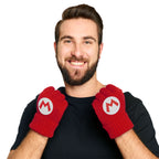 Image produit Super Mario - Gants Logo sans doigts rouge