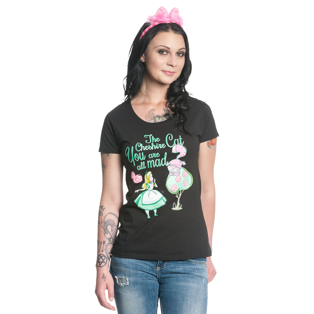Produktbild Alice im Wunderland - All Mad T-Shirt Damen schwarz