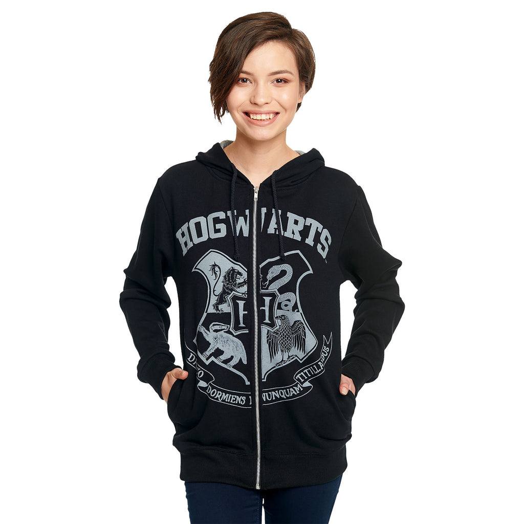 Image produit Harry Potter - Sweat à capuche noir avec blason de Poudlard
