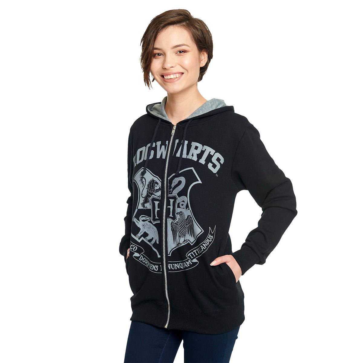 Image produit Harry Potter - Sweat à capuche noir avec blason de Poudlard