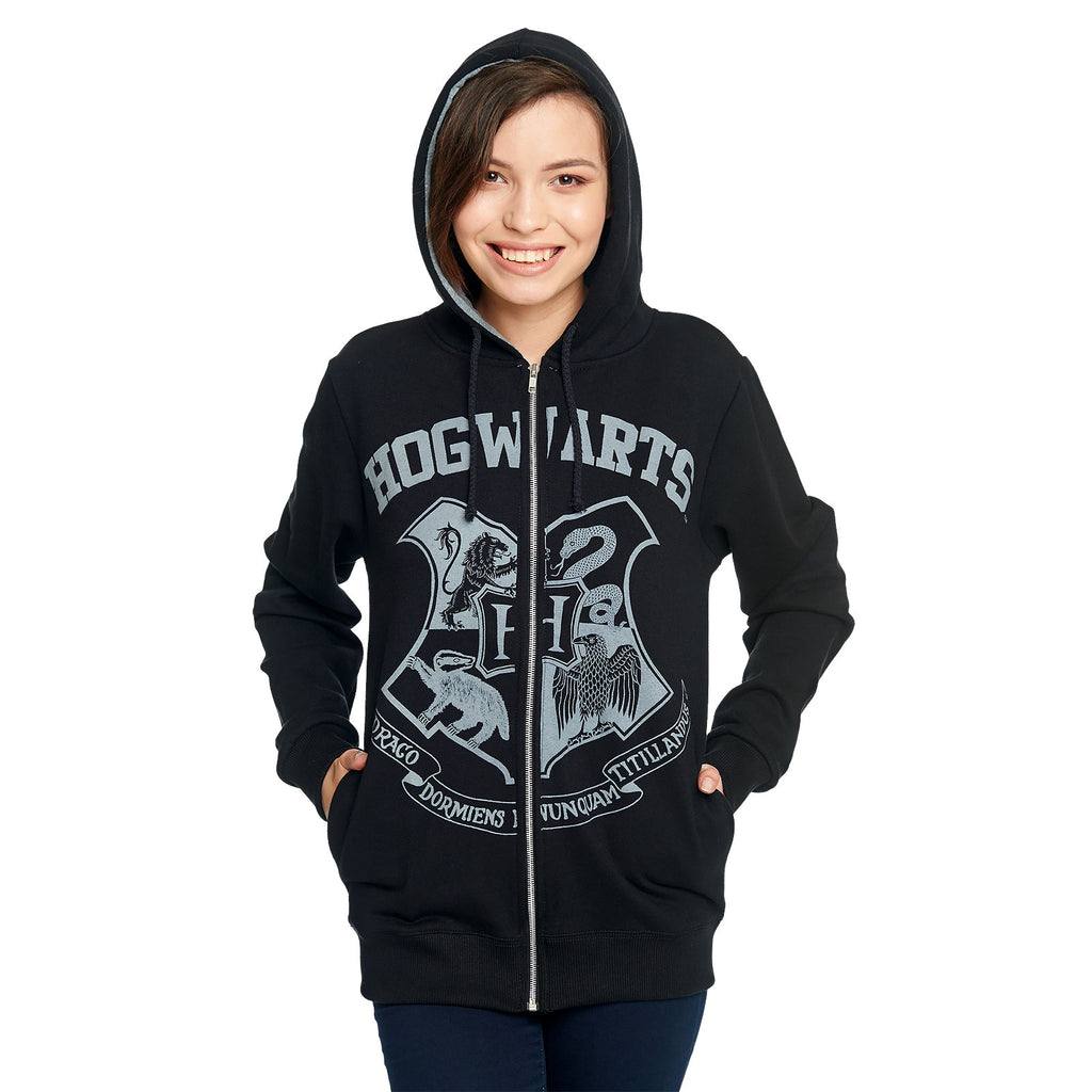 Image produit Harry Potter - Sweat à capuche noir avec blason de Poudlard