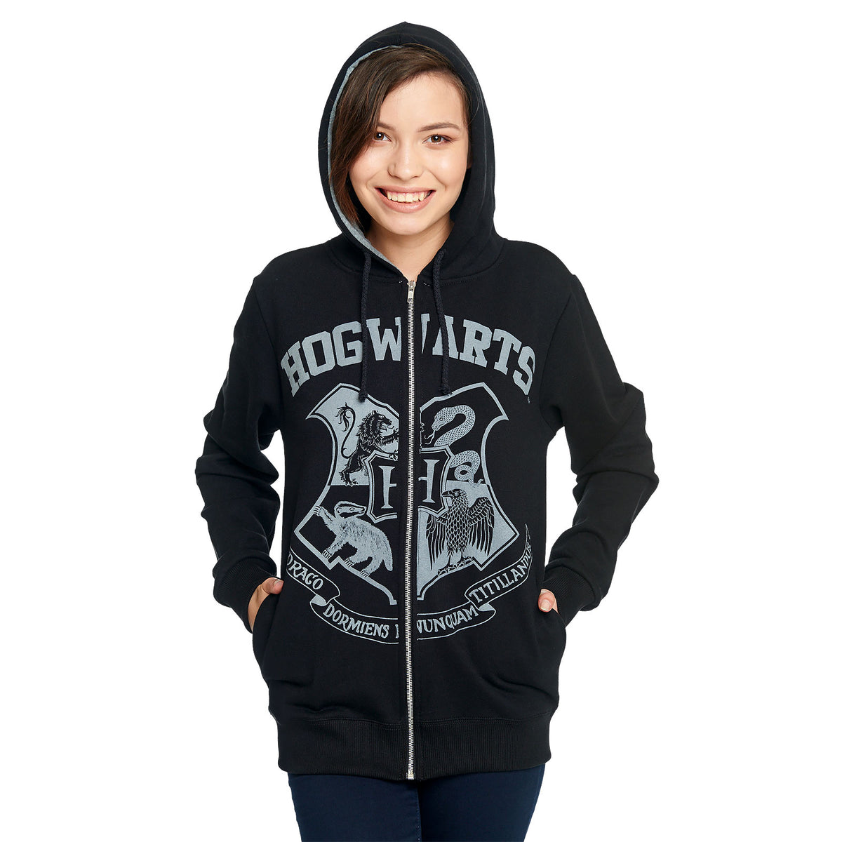 Image produit Harry Potter - Sweat à capuche noir avec blason de Poudlard