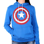 Produktbild Captain America - Shield Hoodie Damen blau