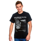 Produktbild Star Wars - Millennium Falcon Sketch T-Shirt schwarz