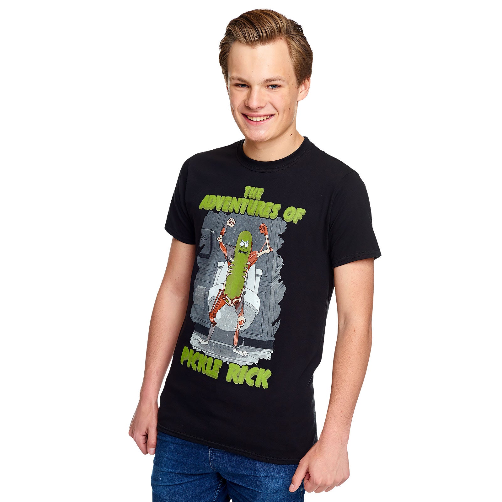 Productafbeelding Rick en Morty - Avonturen van Pickle Rick T-Shirt zwart