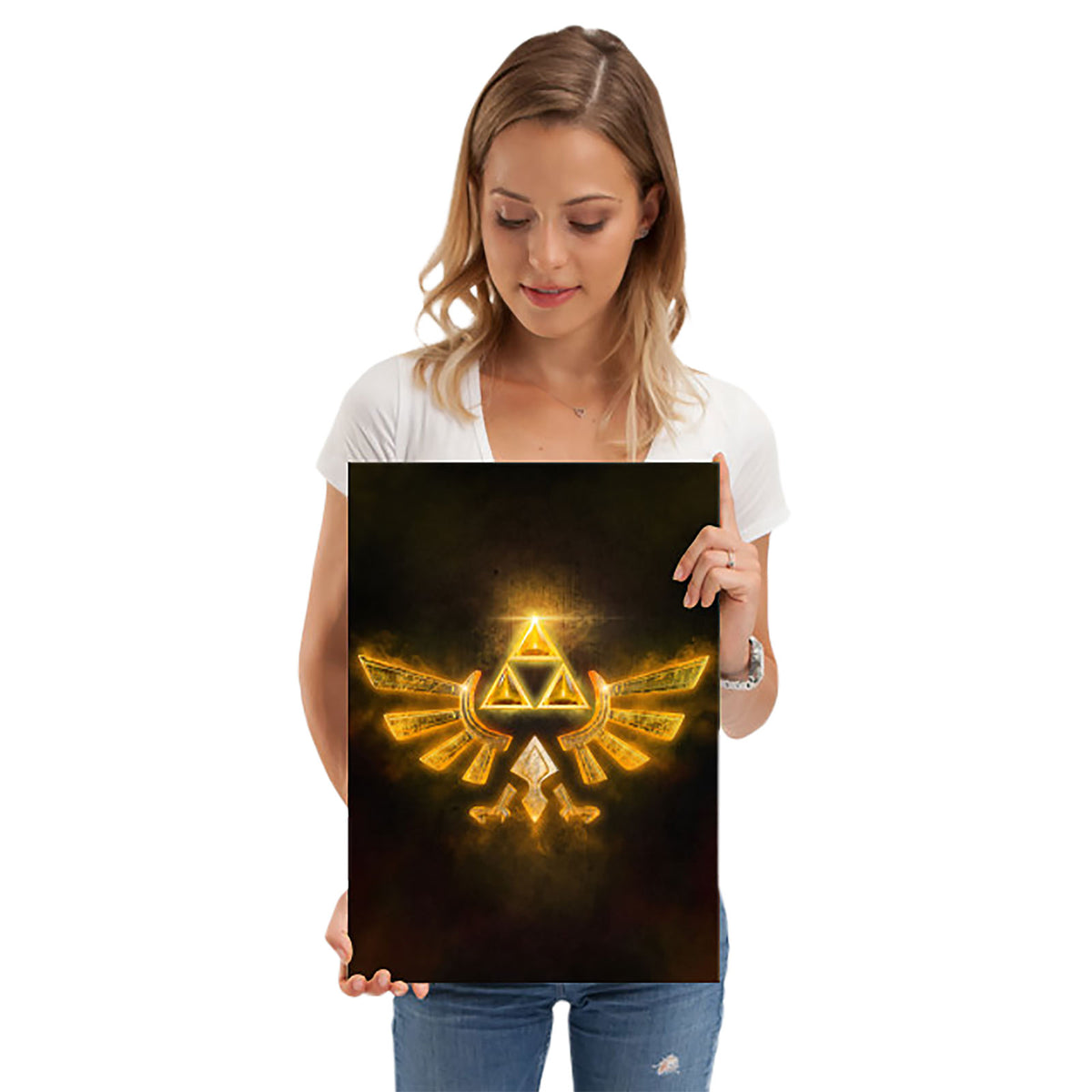 Productafbeelding Hyrule Logo Metalen Poster voor Zelda Fans