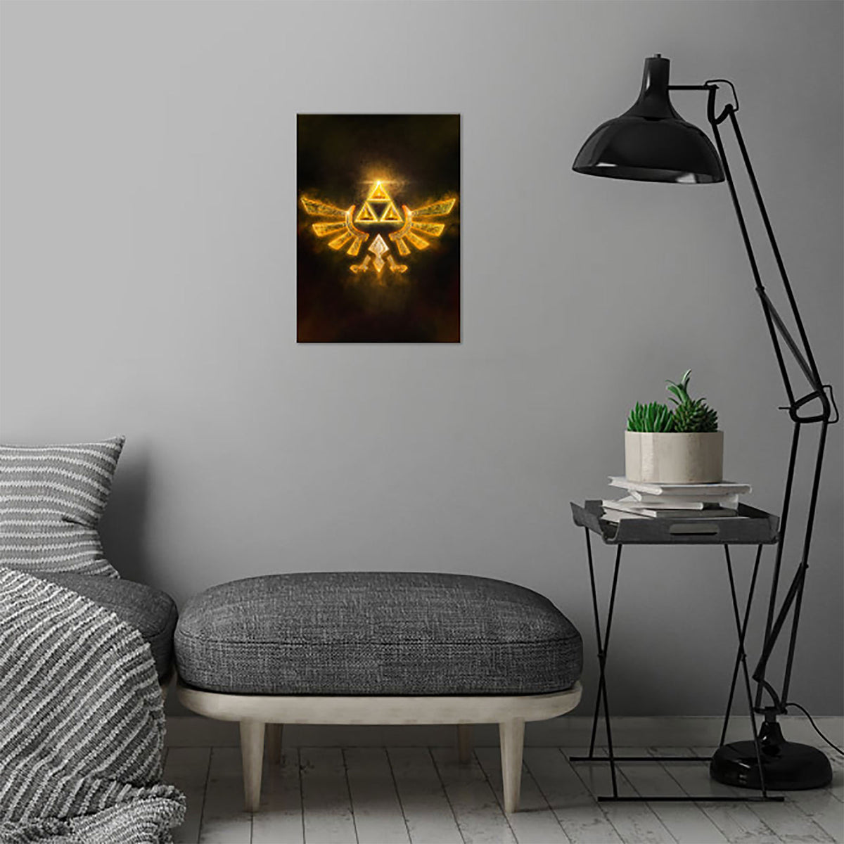 Productafbeelding Hyrule Logo Metalen Poster voor Zelda Fans