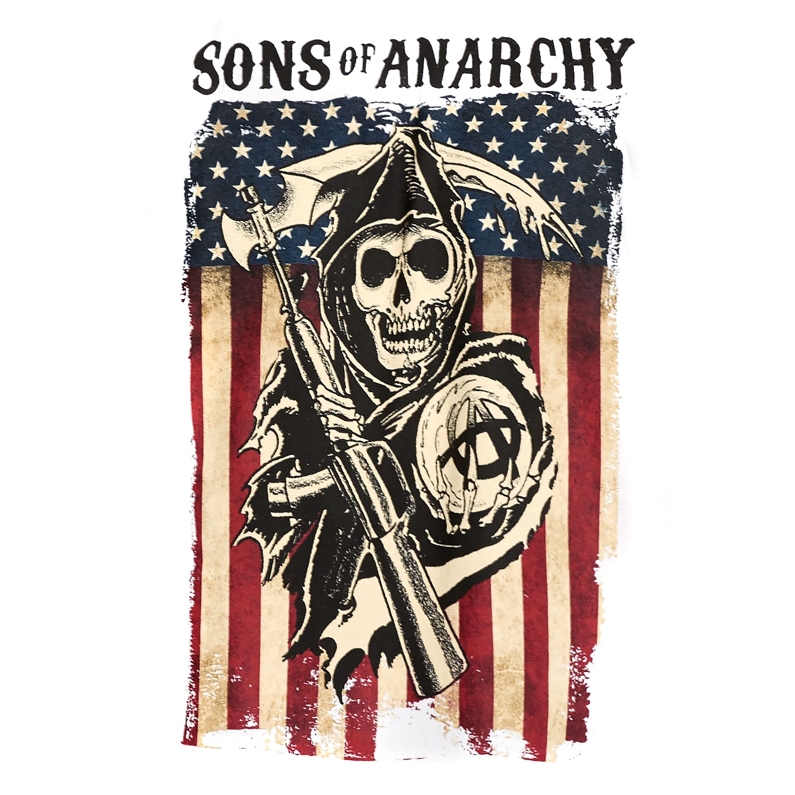 Image produit Sons of Anarchy - T-shirt Reaper Flag blanc