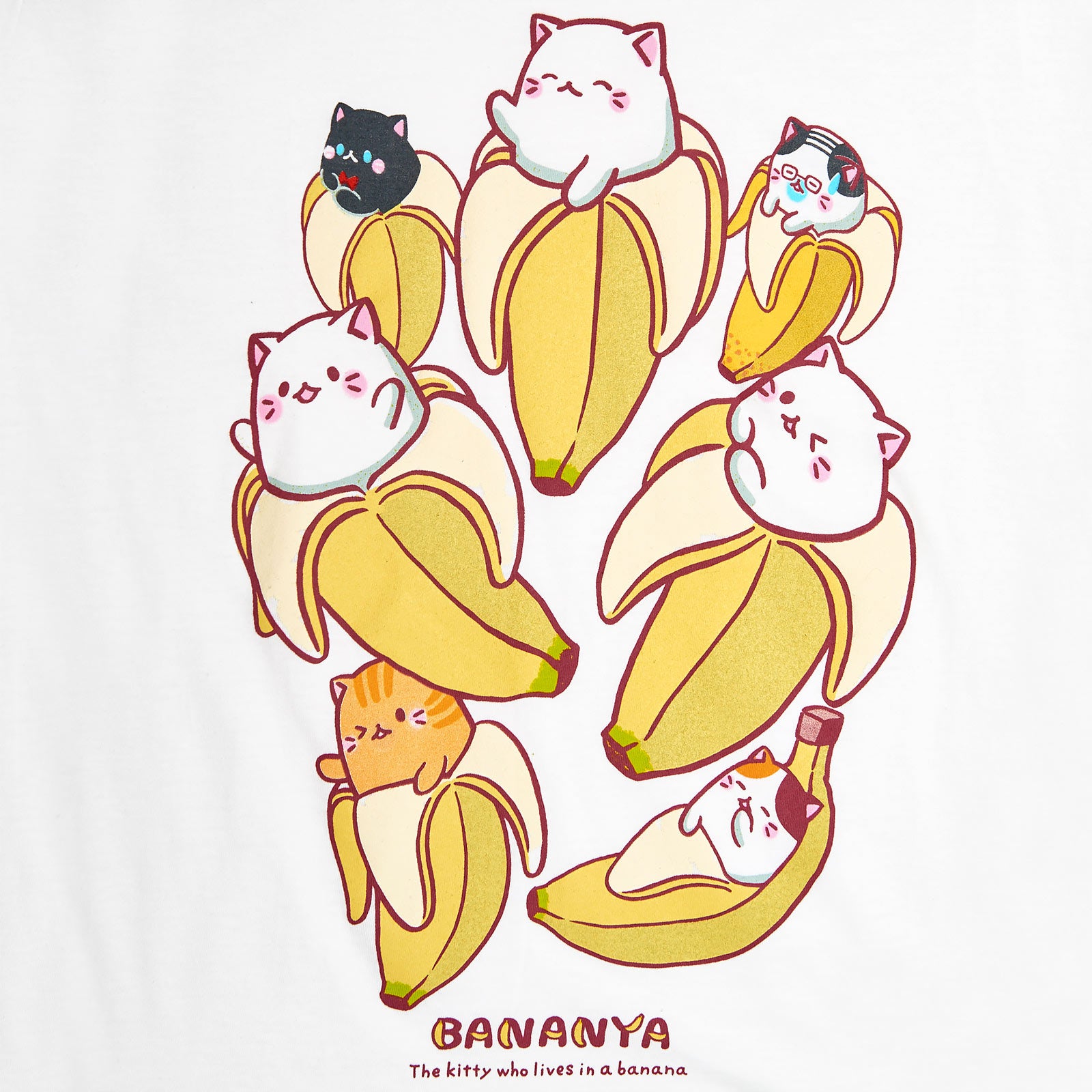 Produktbild Bananya - Characters T-Shirt Damen weiß