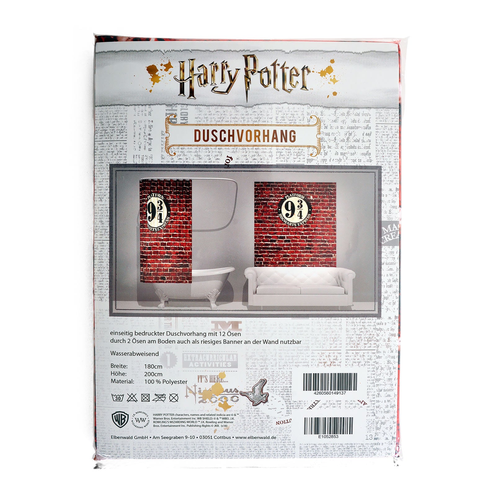 Produktbild Harry Potter - Gleis 9 3/4 Duschvorhang