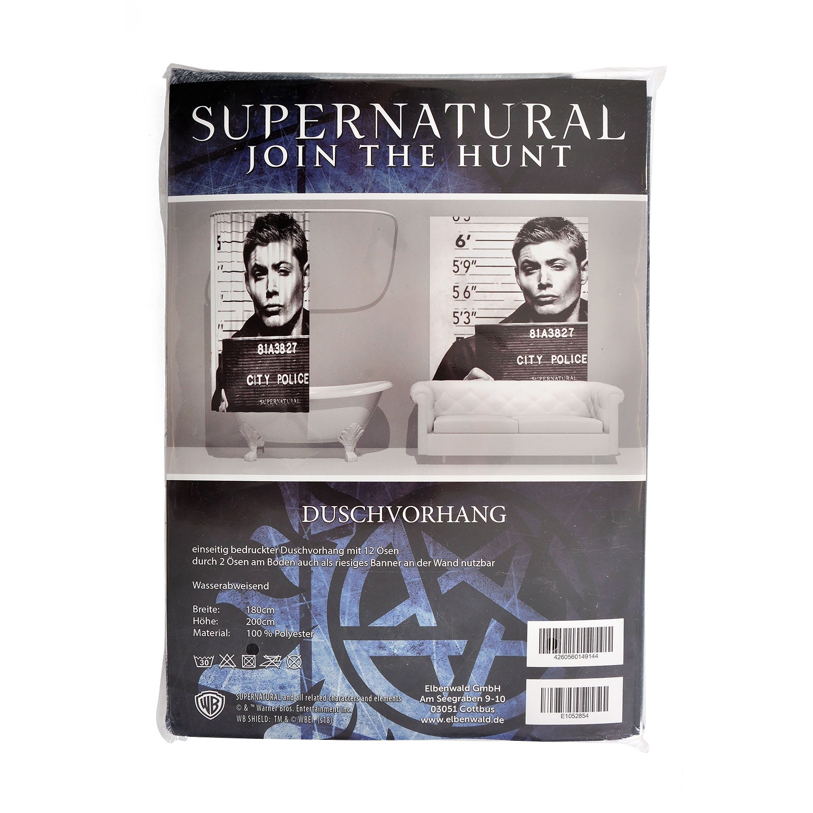 Productafbeelding Supernatural - Dean in de gevangenis Douchegordijn