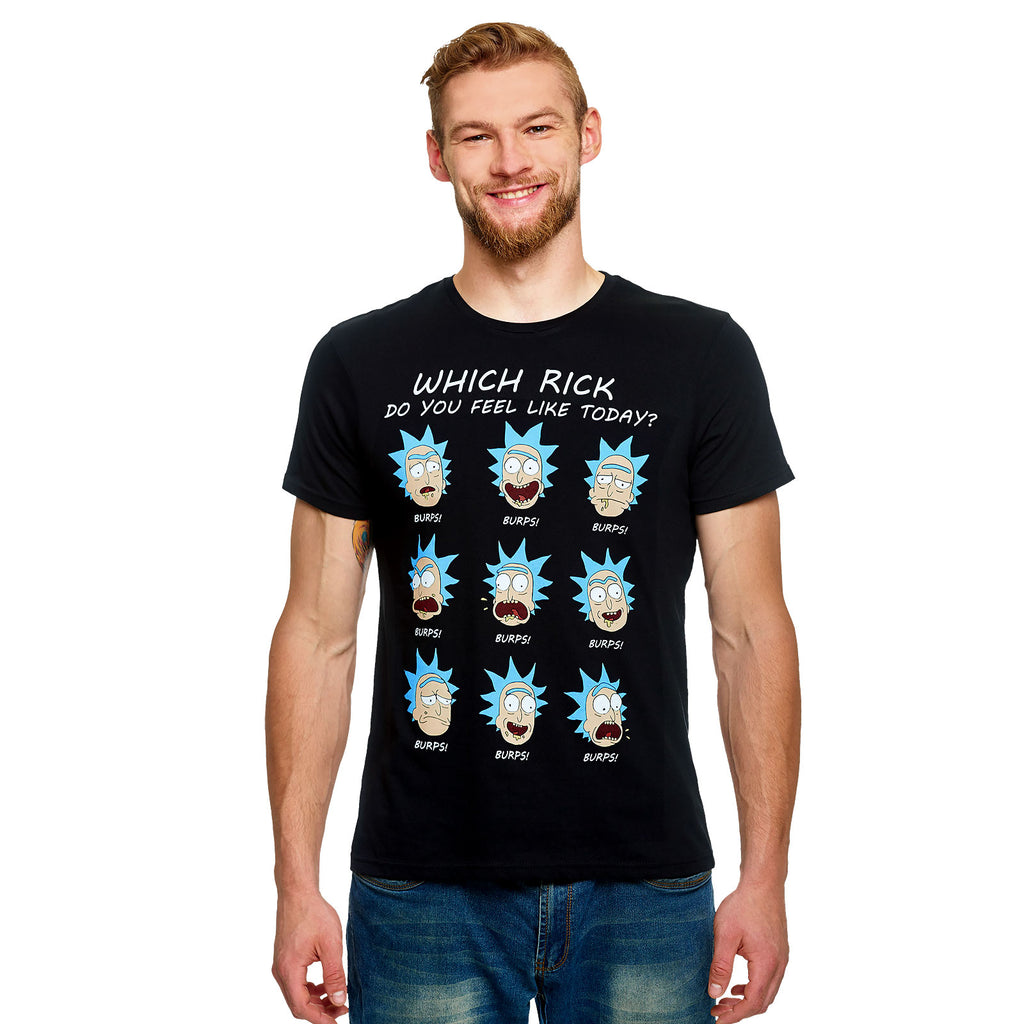 Image produit Rick et Morty - T-shirt Emotions de Rick noir