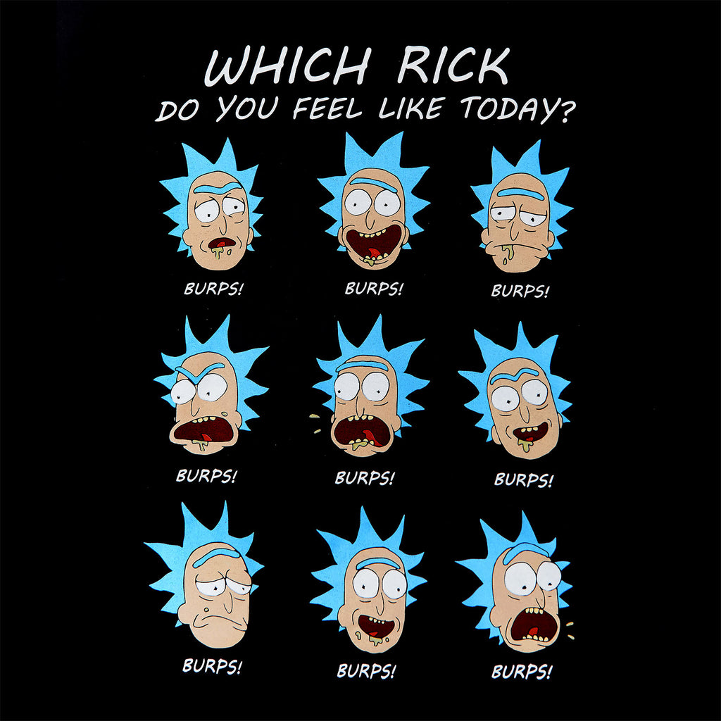Image produit Rick et Morty - T-shirt Emotions de Rick noir